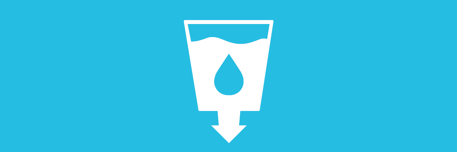 Symbolen för målet rent vatten och sanitet